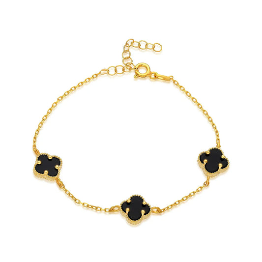 SCHWARZE KLEEBLATT ARMKETTE