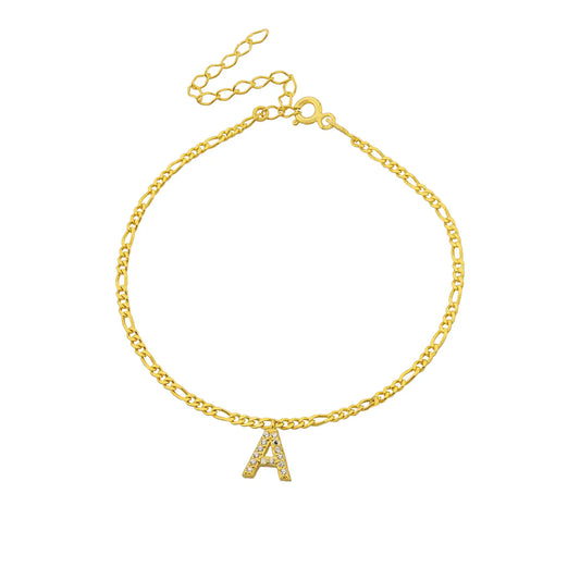 ARMKETTE FIGARO MIT BUCHSTABE