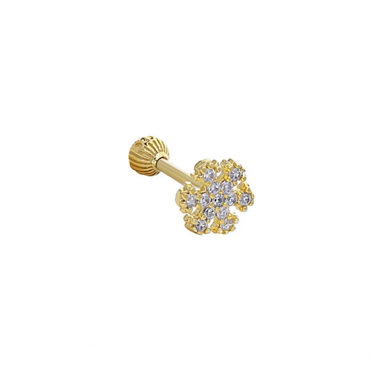 SNOWFLAKE CZ TRAGUS STUD